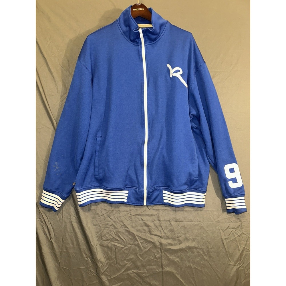 Vintage Y2K Rocawear‎ Track Jacket 2XL 90's Full Zip Royal Blue And White